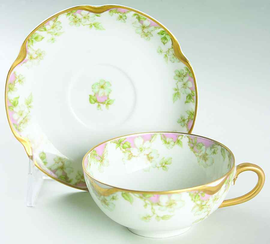 Schleiger 33 Flat Cup & Saucer Set by Haviland-1