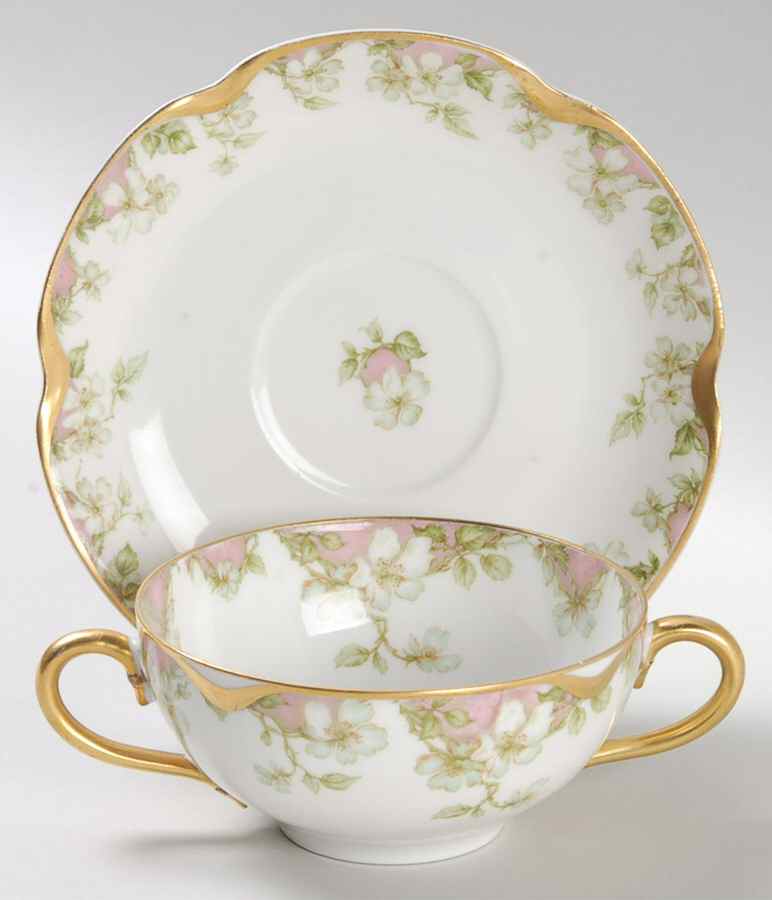 Schleiger 33 Flat Bouillon Cup & Saucer by Haviland-1
