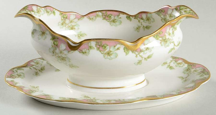 Schleiger 33 Gravy Boat with Attached Underplate by Haviland-1
