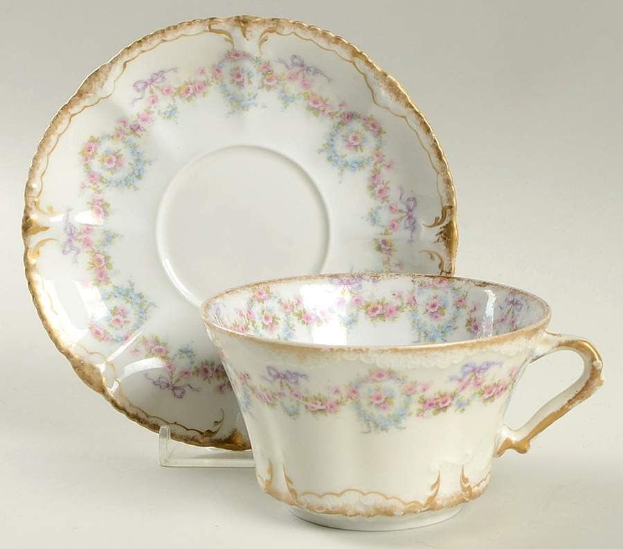 Schleiger 330 Flat Cup & Saucer Set by Haviland-1