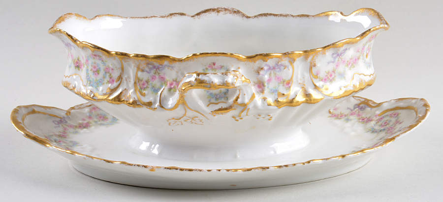 Schleiger 330 Gravy Boat with Attached Underplate by Haviland-1
