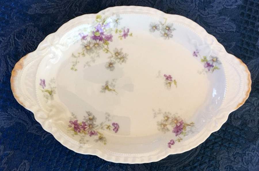 Schleiger 331b 11" Oval Serving Platter by Haviland-1