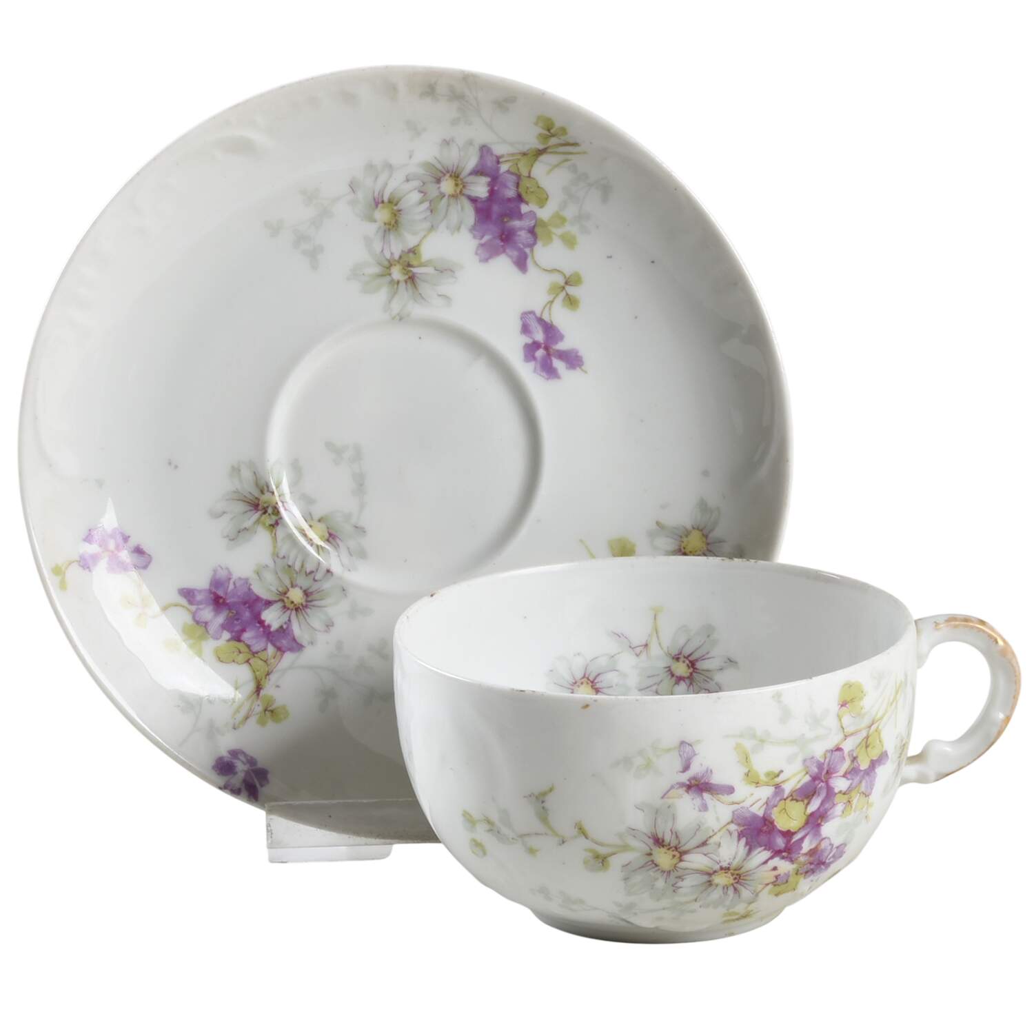 Schleiger 331f Flat Cup & Saucer Set by Haviland-1
