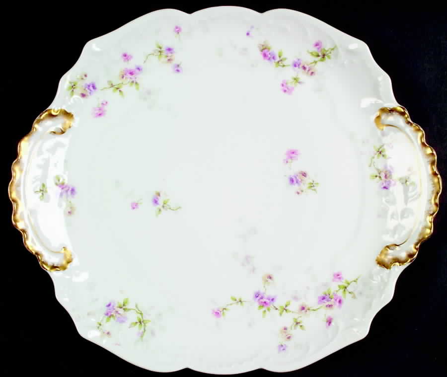 Schleiger 339B Handled Cake Plate by Haviland-1