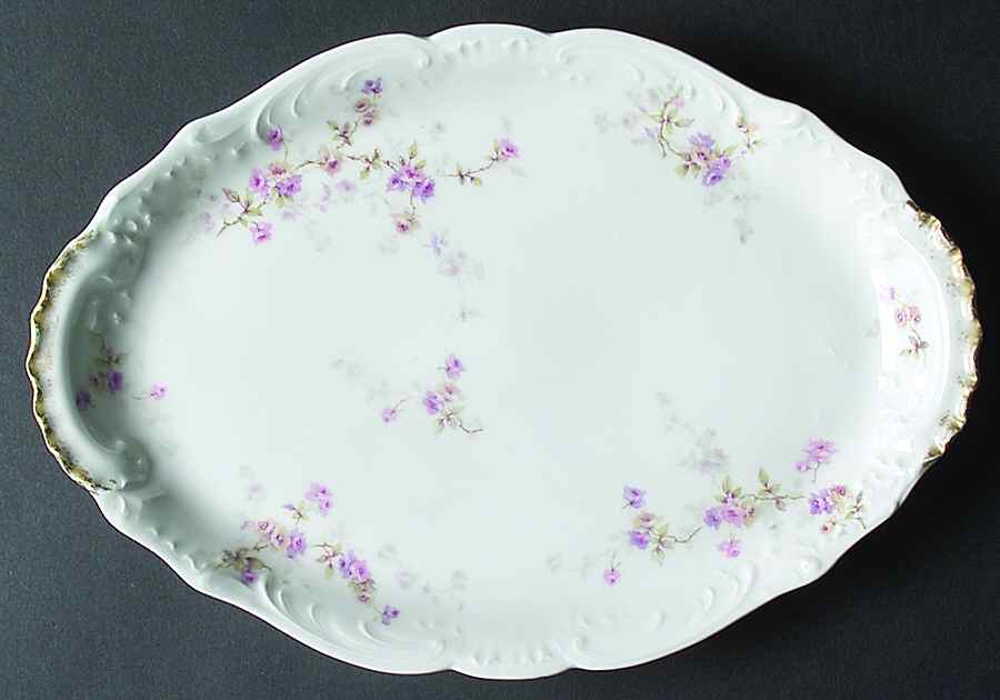 Schleiger 339B 11" Oval Serving Platter by Haviland-1