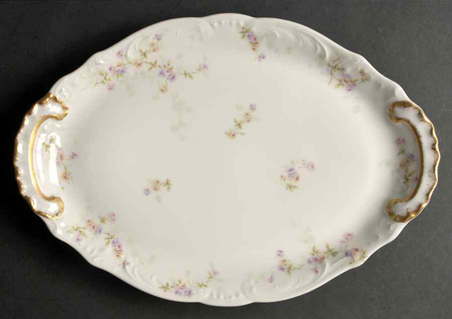 Schleiger 339B 14" Oval Serving Platter by Haviland-1
