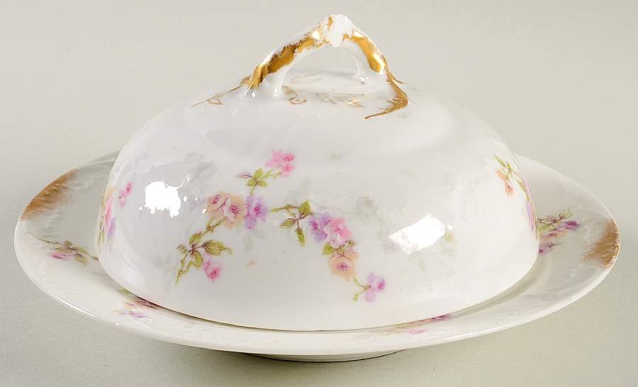 Schleiger 339B Round Covered Butter by Haviland-1