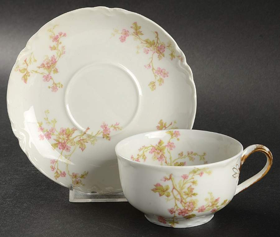 Schleiger 34 Flat Cup & Saucer Set by Haviland-1