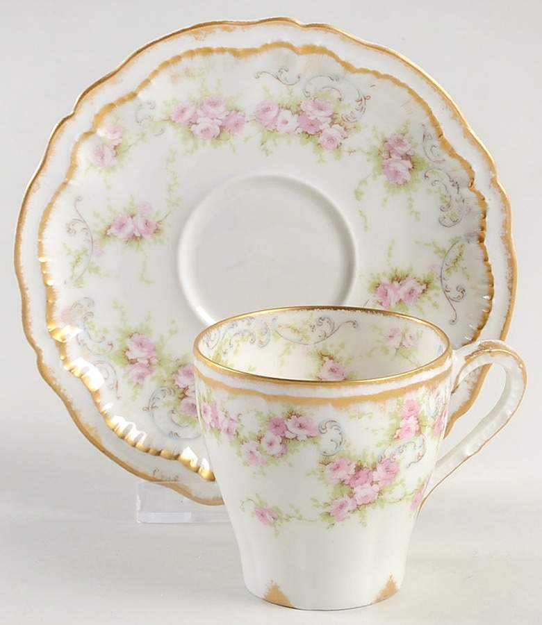 Schleiger 340 Flat Demitasse Cup & Saucer Set by Haviland-1