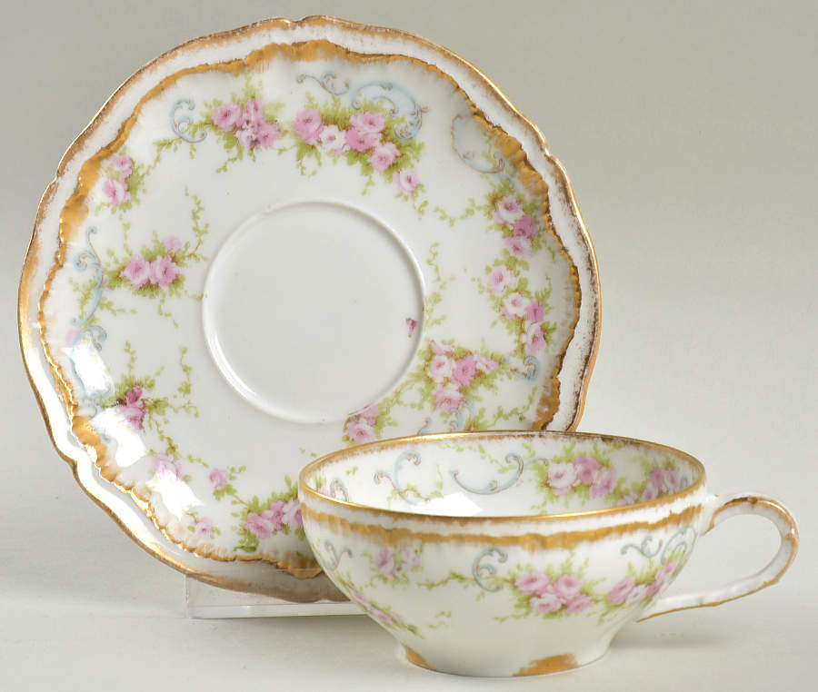 Schleiger 340 Flat Cup & Saucer Set by Haviland-1