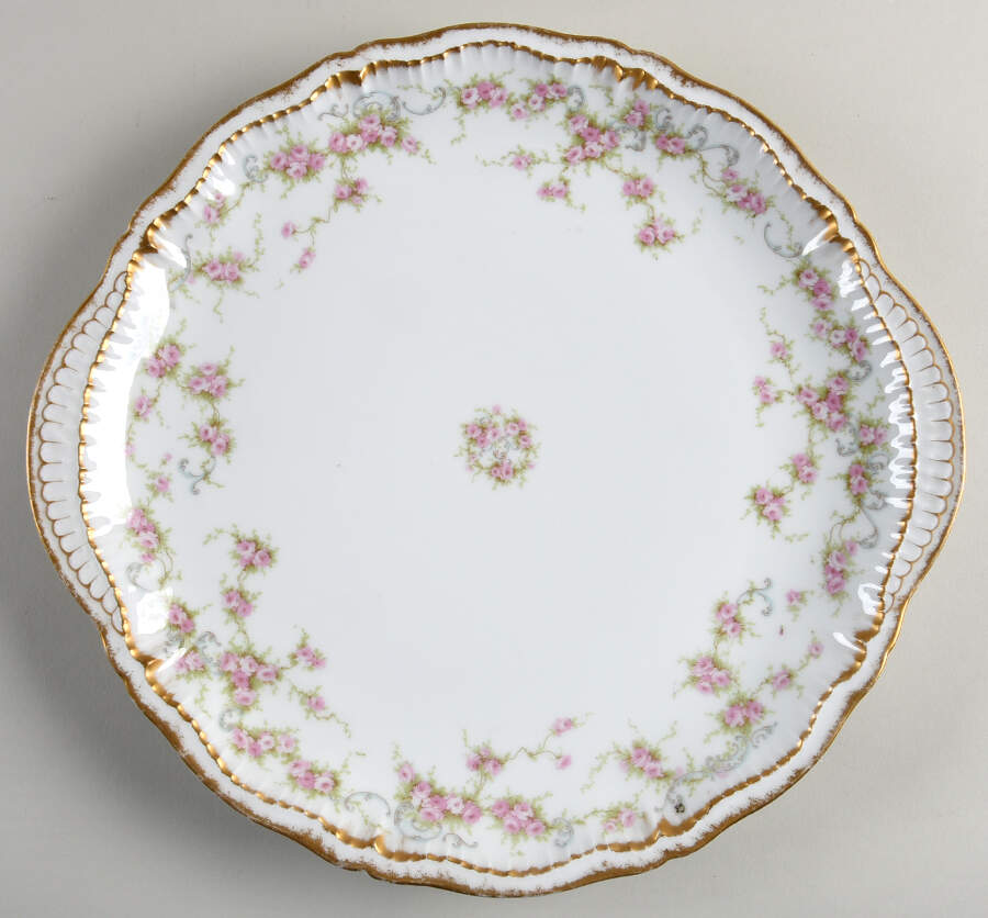 Schleiger 340 Handled Chop Plate (Round Platter) by Haviland-1