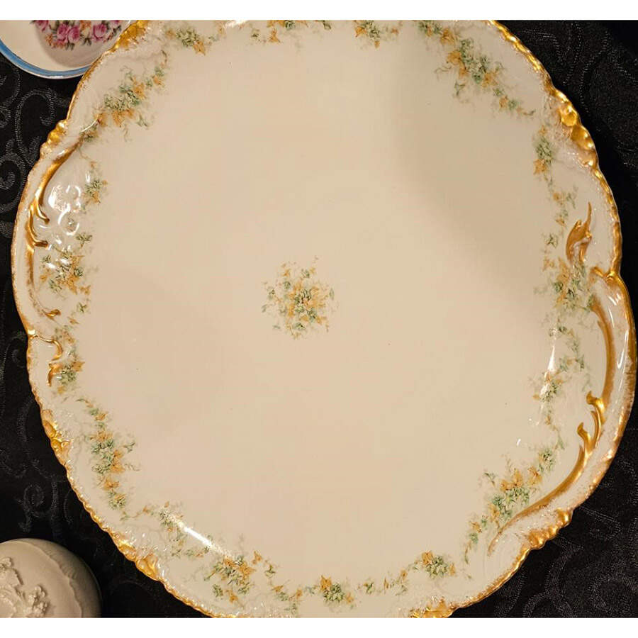 Schleiger 341 Handled Chop Plate (Round Platter) by Haviland-1