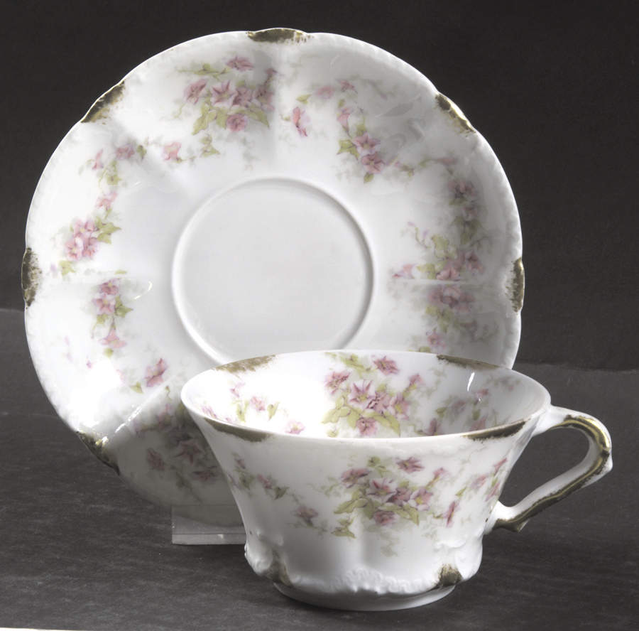 Schleiger 341A Flat Cup & Saucer Set by Haviland-1