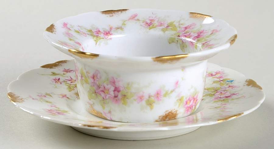 Schleiger 341A Ramekin & Saucer Set by Haviland-1