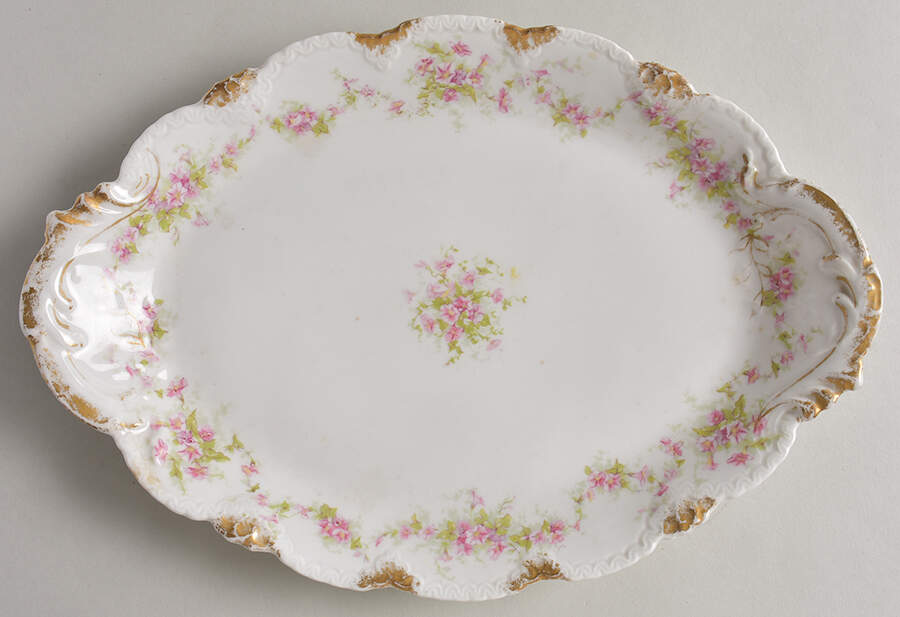 Schleiger 341D 11" Oval Serving Platter by Haviland-1