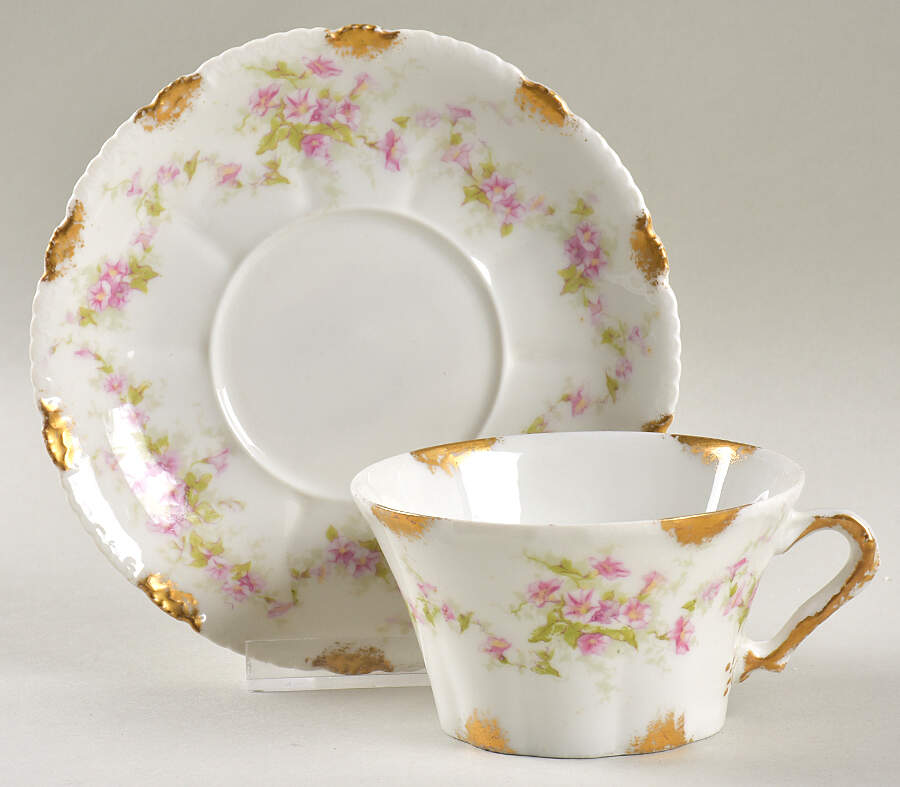 Schleiger 341D Flat Cup & Saucer Set by Haviland-1