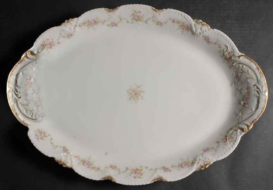 Schleiger 341D 21" Oval Serving Platter by Haviland-1