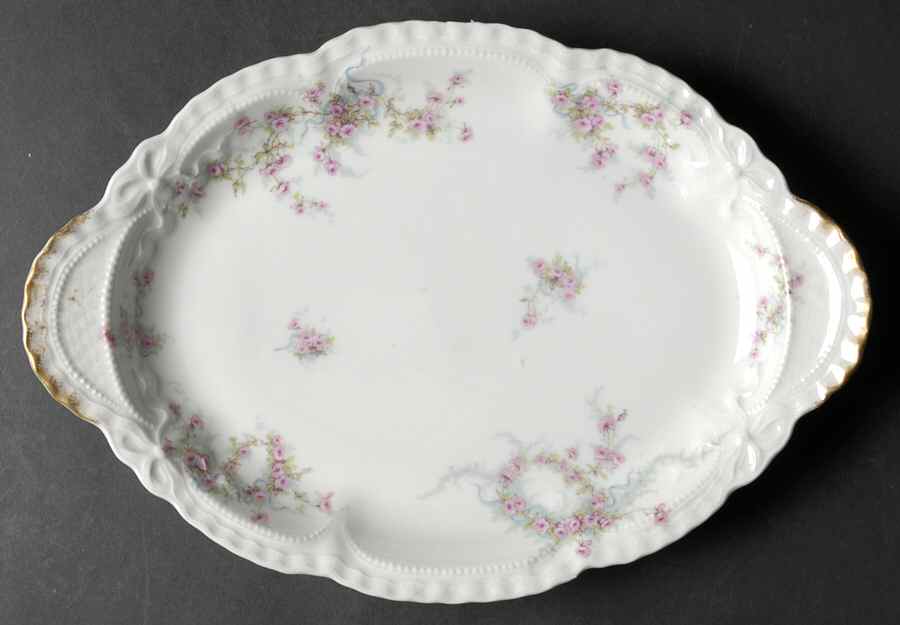 Schleiger 342 12" Oval Serving Platter by Haviland-1