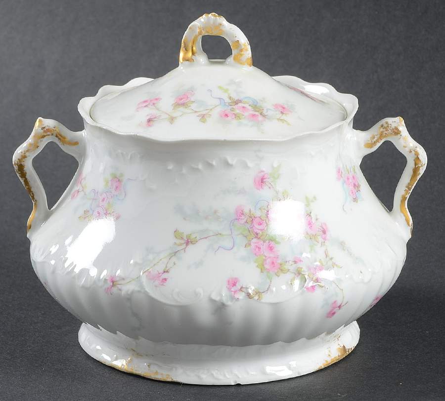 Schleiger 342F Sugar Bowl & Lid by Haviland-1