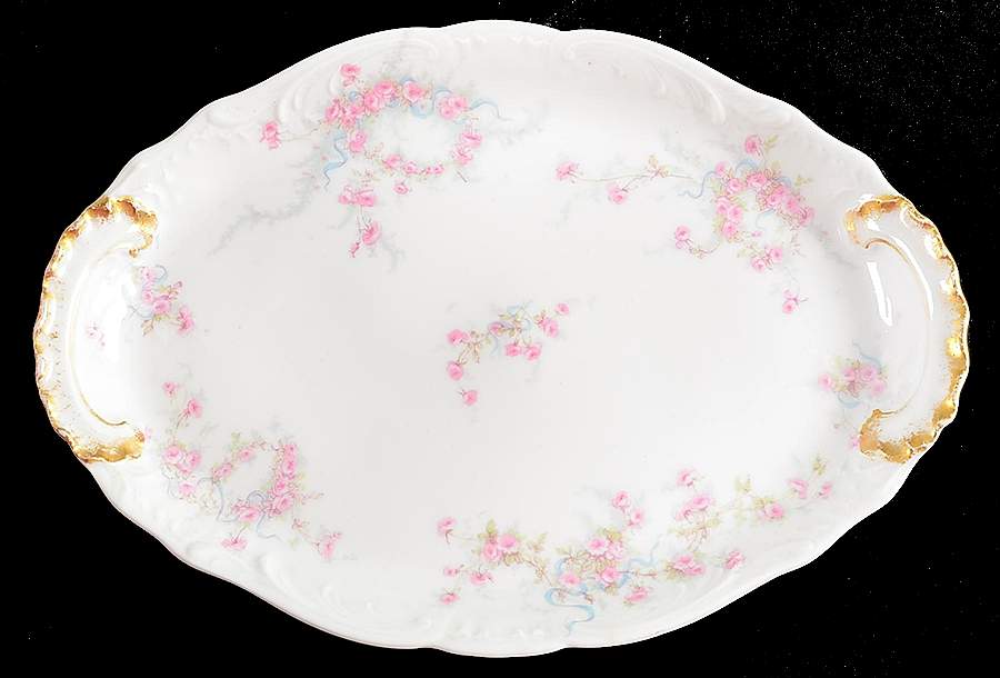 Schleiger 342F 10" Oval Serving Platter by Haviland-1