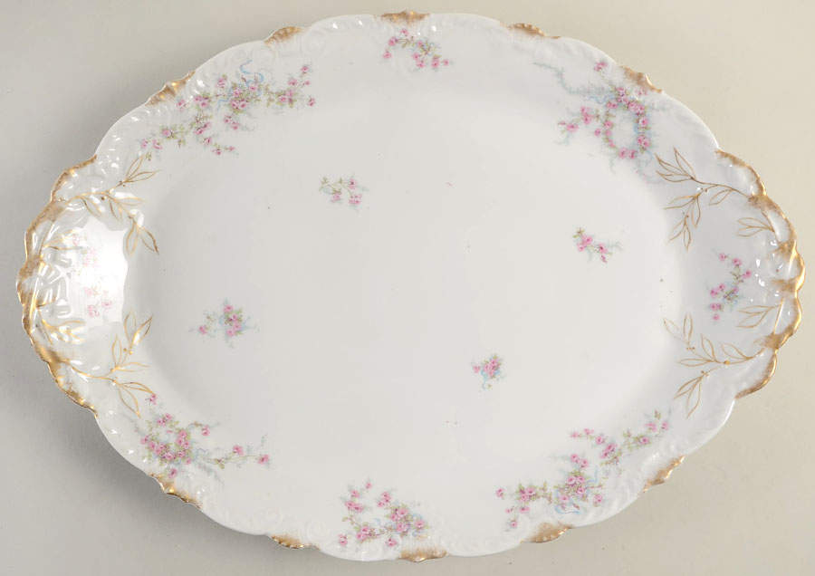 Schleiger 342G 18" Oval Serving Platter by Haviland-1