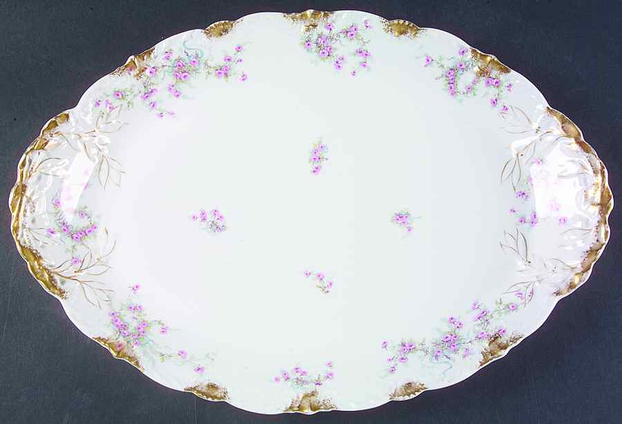 Schleiger 342G 16" Oval Serving Platter by Haviland-1