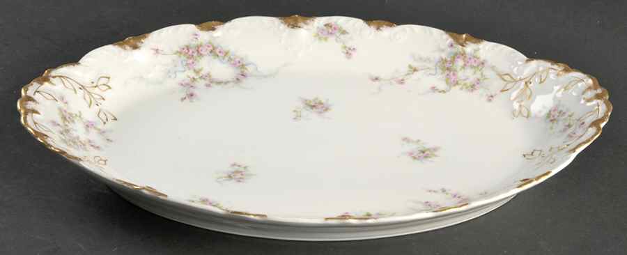 Schleiger 342G 14" Oval Serving Platter by Haviland-1