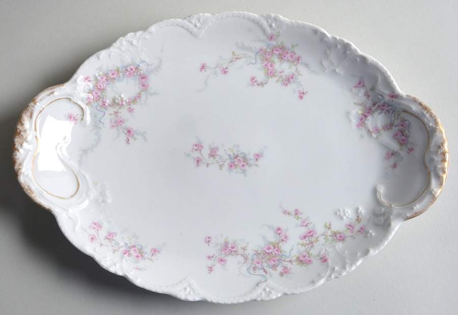 Schleiger 342j 11" Oval Serving Platter by Haviland-1