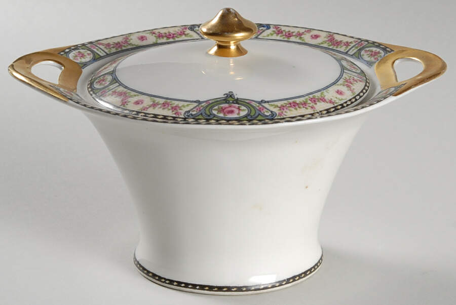 Schleiger 344b Sugar Bowl & Lid by Haviland-1