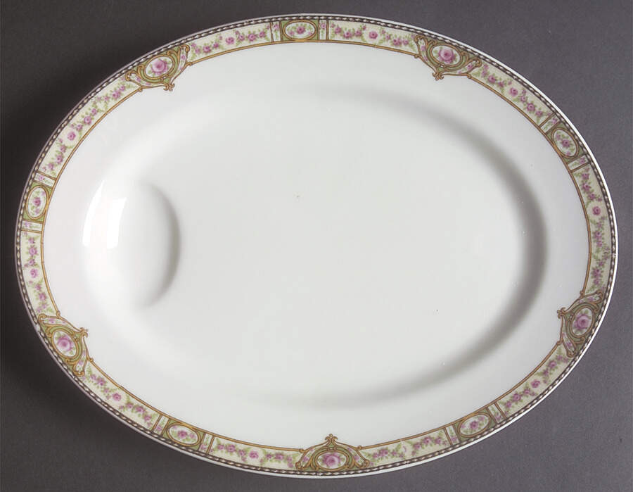 Schleiger 344C 11" Oval Serving Platter by Haviland-1