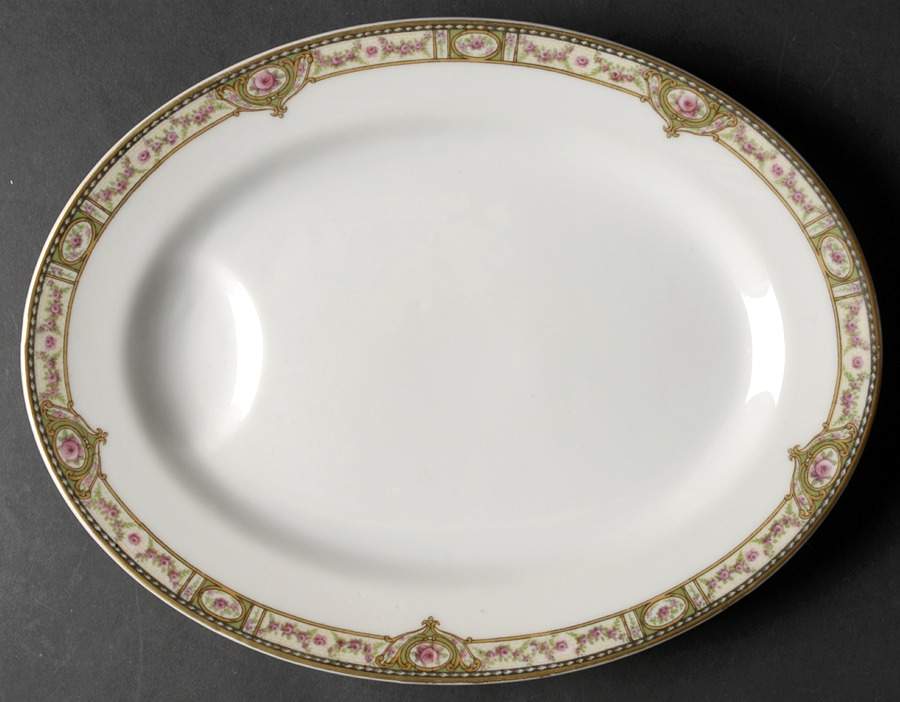 Schleiger 344d 11" Oval Serving Platter by Haviland-1