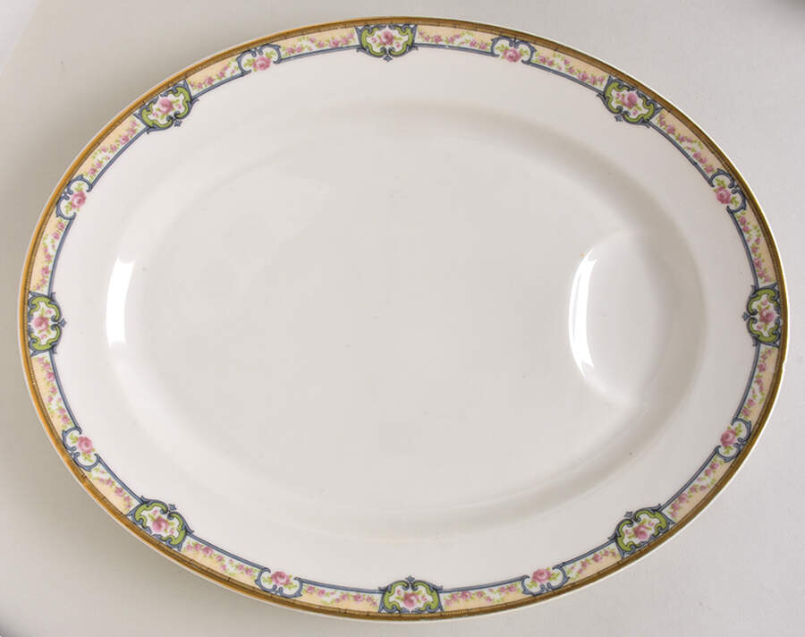 Schleiger 345A 13" Oval Serving Platter by Haviland-1