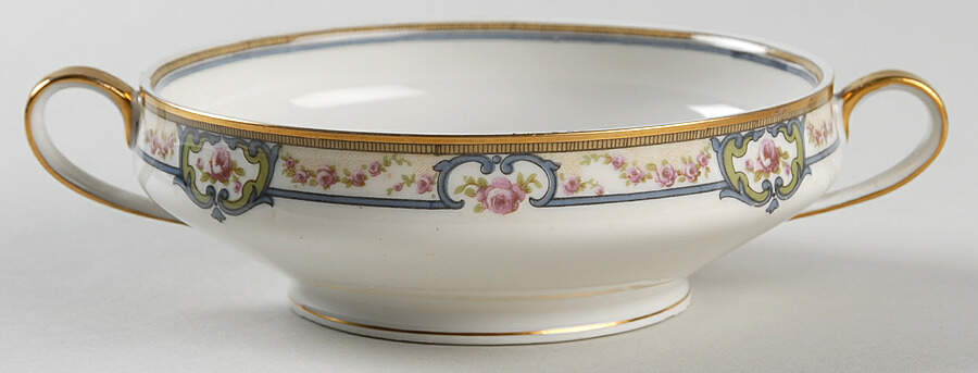 Schleiger 345A Footed Cream Soup Bowl by Haviland-1
