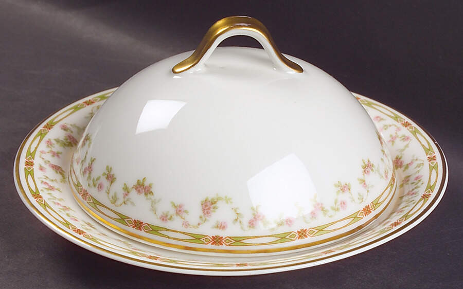 Schleiger 346 Round Covered Butter by Haviland-1
