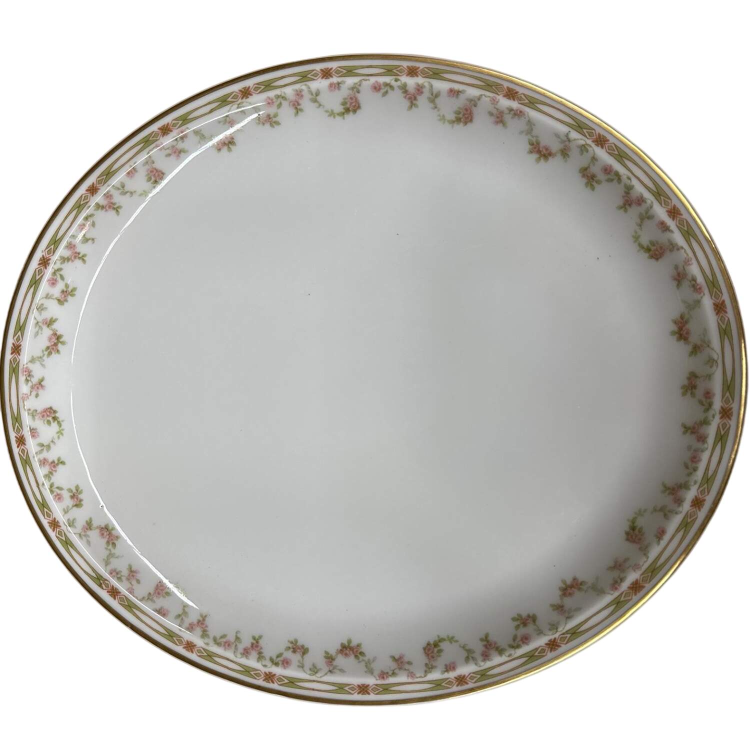 Schleiger 346 10" Oval Serving Platter by Haviland-1