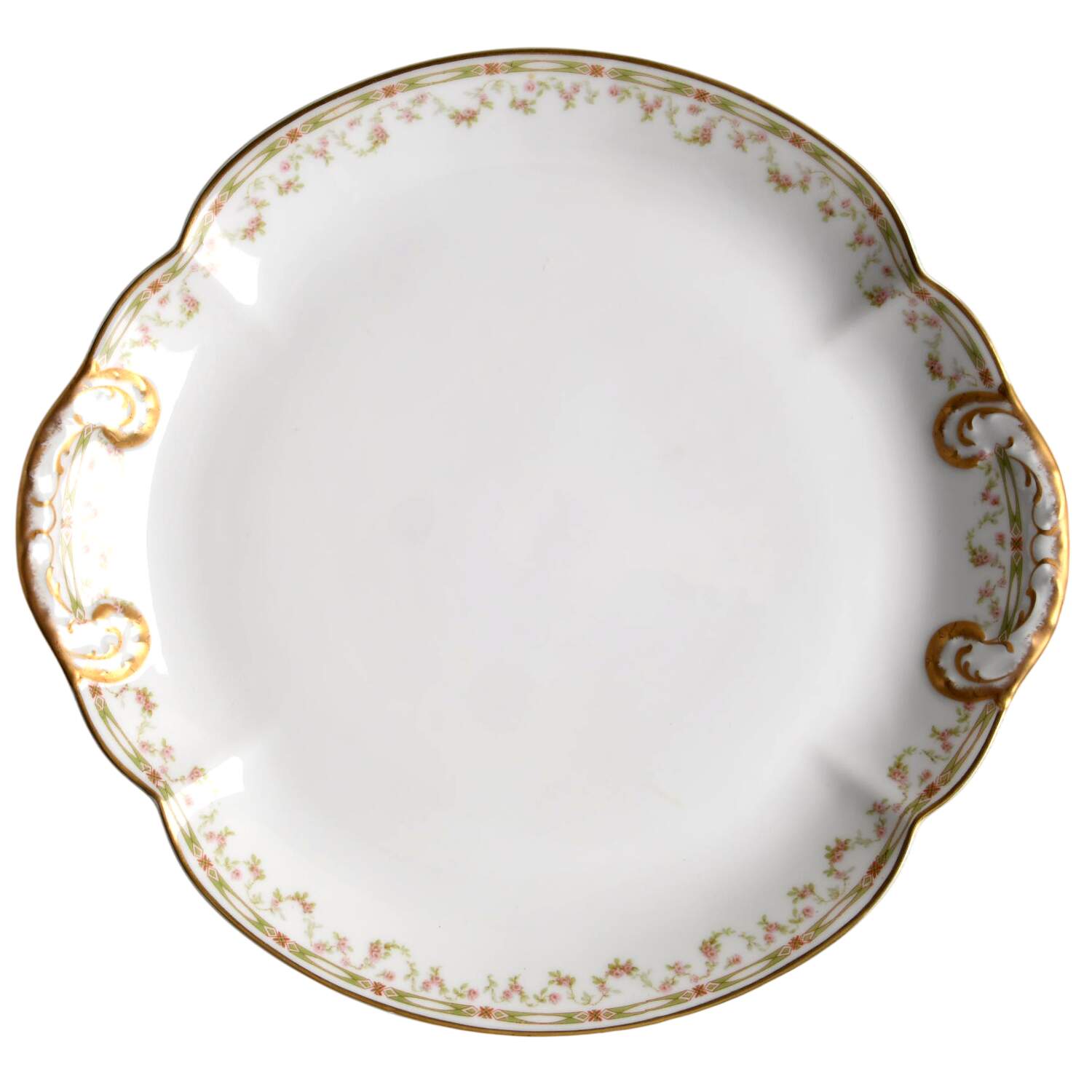 Schleiger 346 13" Handled Chop Plate (Round Platter) by Haviland-1
