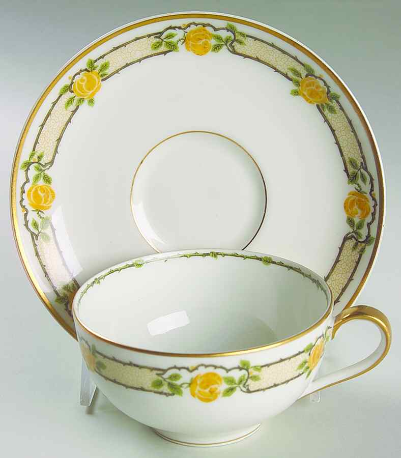 Schleiger 347 Oversized Cup & Saucer Set by Haviland-1