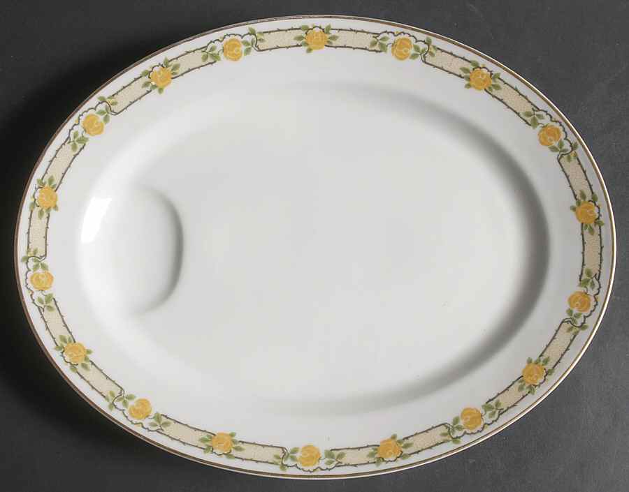 Schleiger 347 13" Oval Serving Platter by Haviland-1
