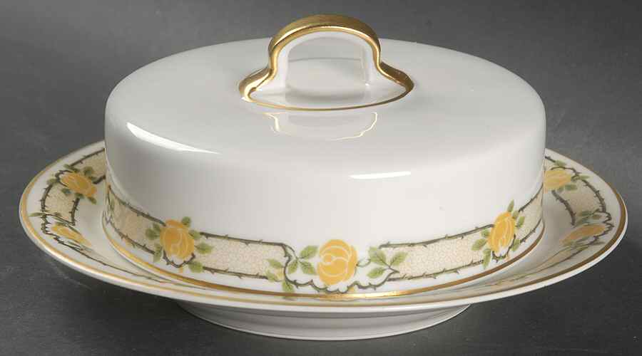 Schleiger 347 Round Covered Butter by Haviland-1