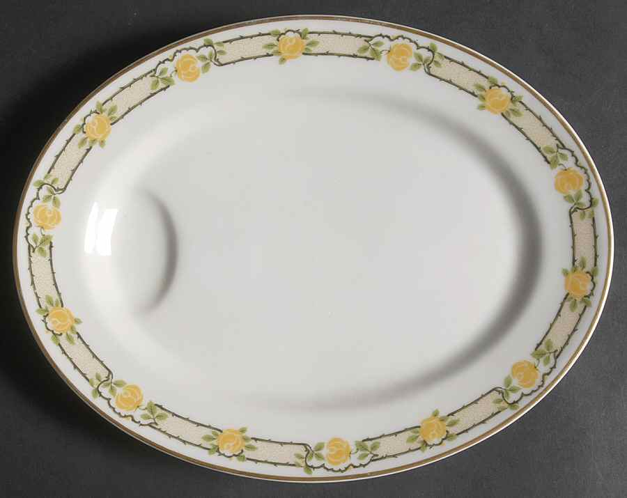 Schleiger 347 11" Oval Serving Platter by Haviland-1