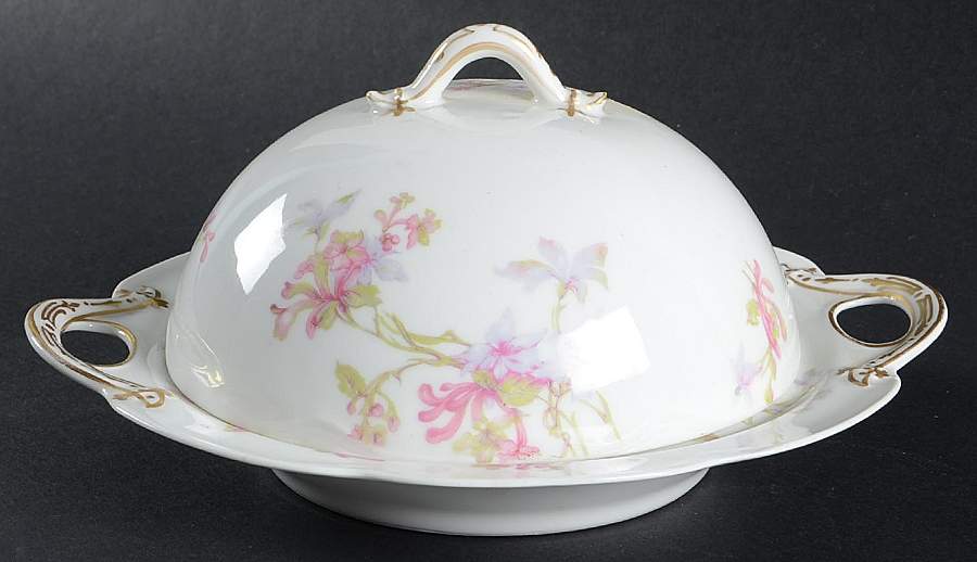 Schleiger 36A Round Covered Butter by Haviland-1