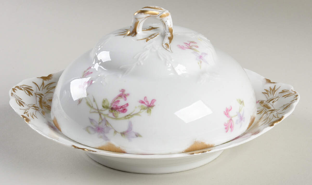 Schleiger 36D Round Covered Butter by Haviland-1