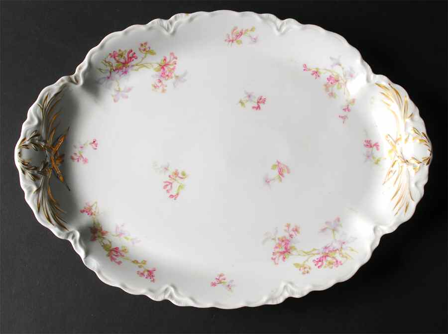Schleiger 36k 15" Oval Serving Platter by Haviland-1