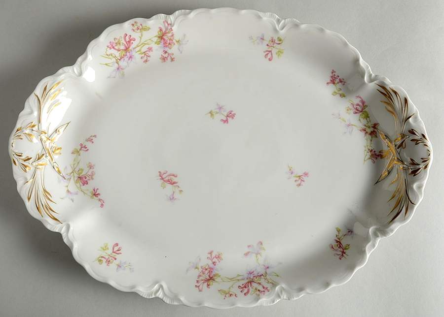 Schleiger 36k 16" Oval Serving Platter by Haviland-1