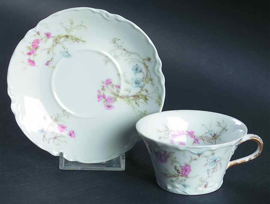 Schleiger 38 Flat Demitasse Cup & Saucer Set by Haviland-1