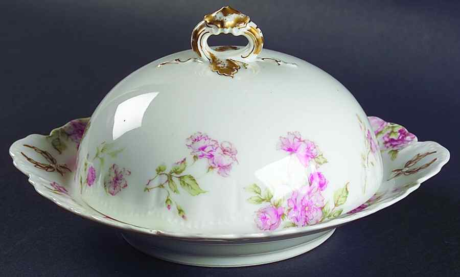 Schleiger 39 Round Covered Butter with Strainer by Haviland-1