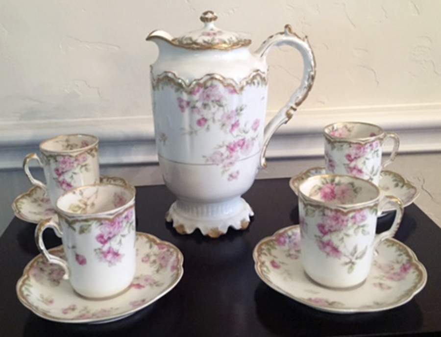 Schleiger 39A Chocolate Cup & Saucer Set by Haviland-1