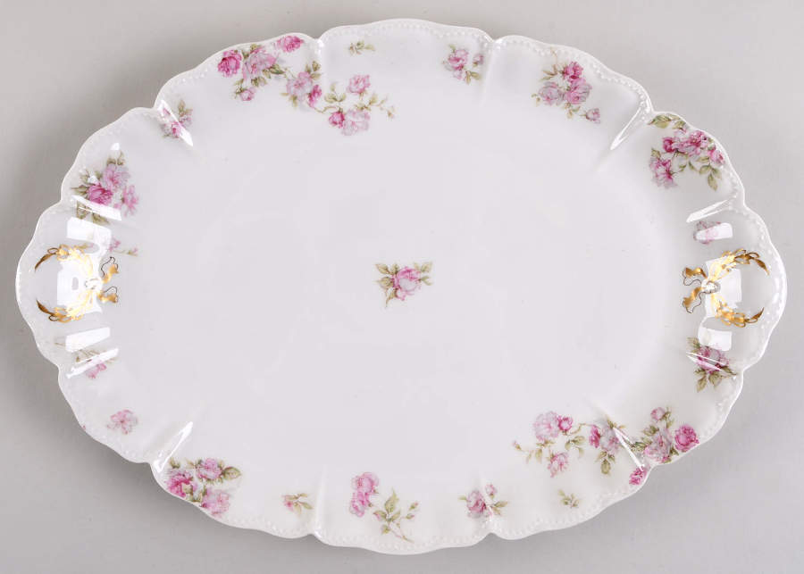 Schleiger 39C 16" Oval Serving Platter by Haviland-1
