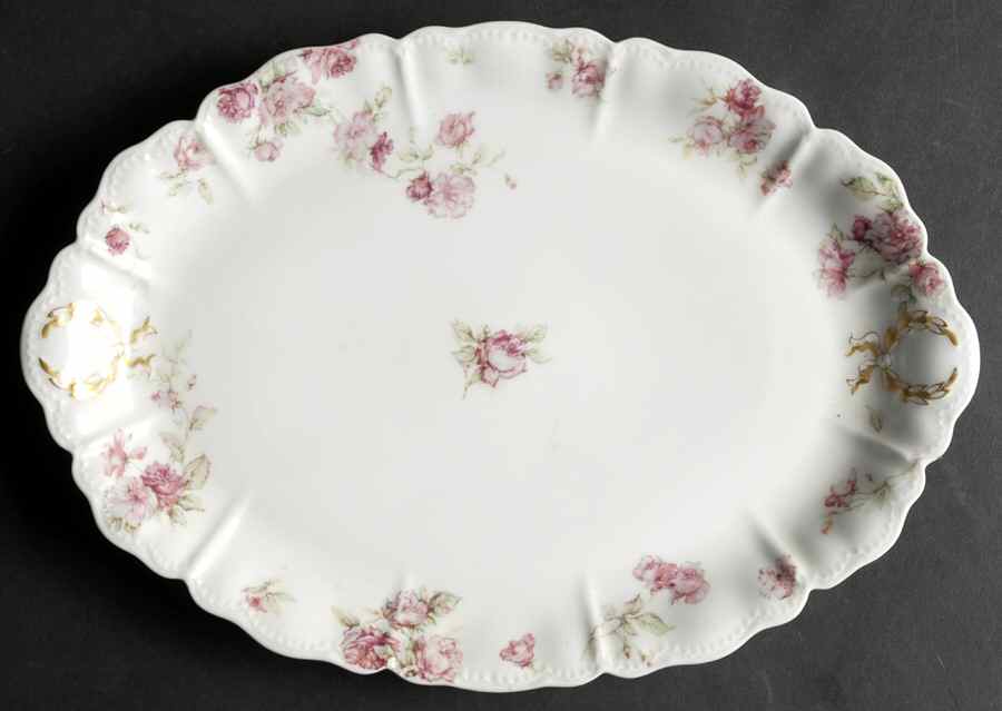 Schleiger 39C 12" Oval Serving Platter by Haviland-1
