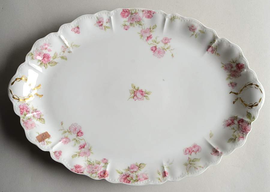 Schleiger 39C 14" Oval Serving Platter by Haviland-1